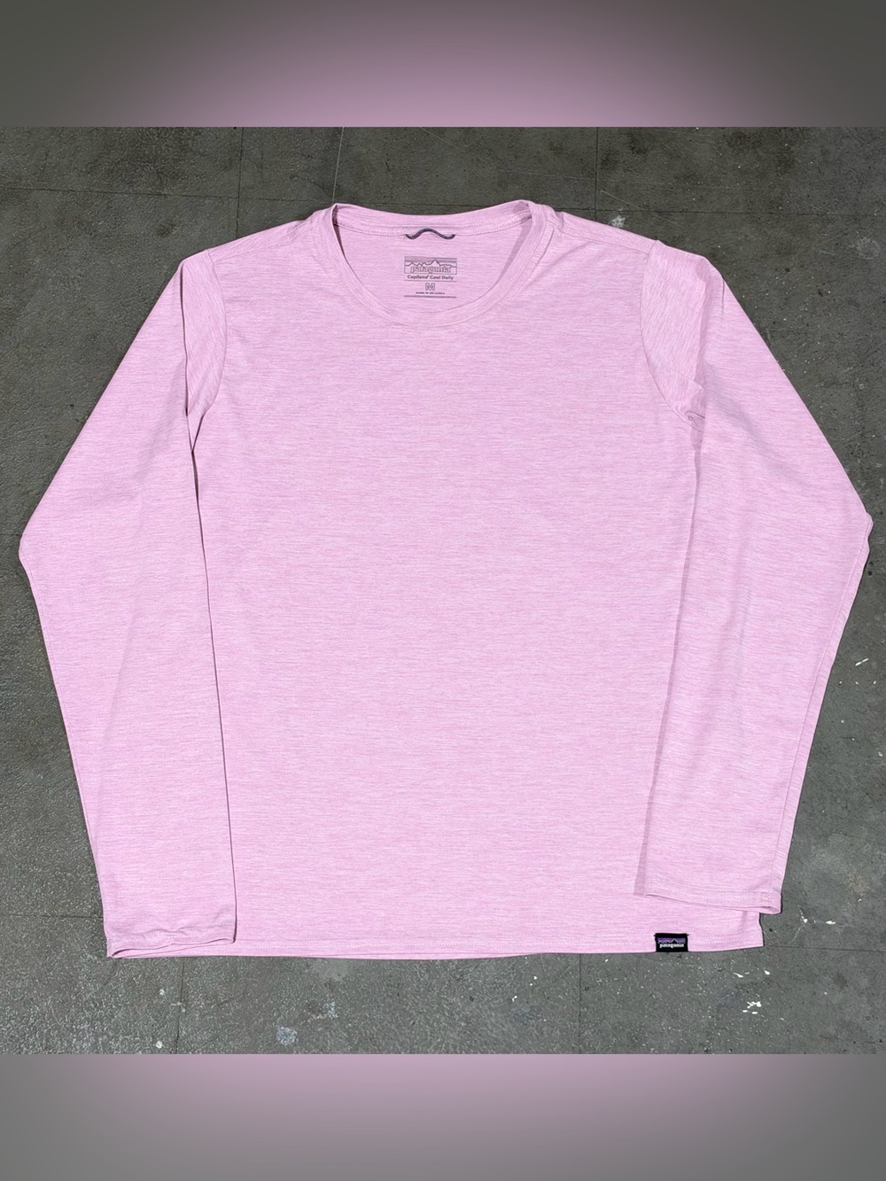 Patagonia Capilene Cool Daily Pink Heathered Long Sleeve Sun Shirt Medium